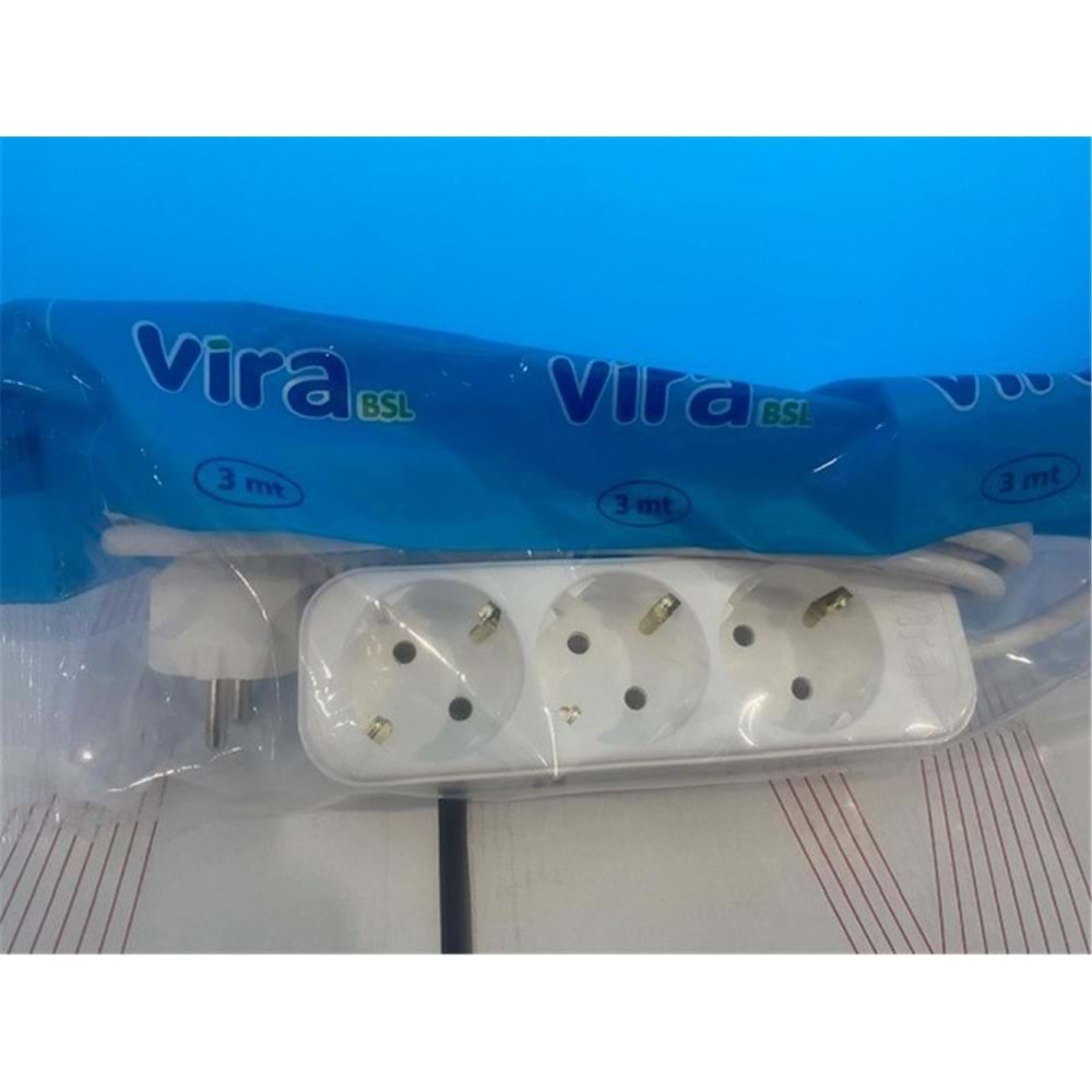 Vira 3lü 3mt Topraklı Priz