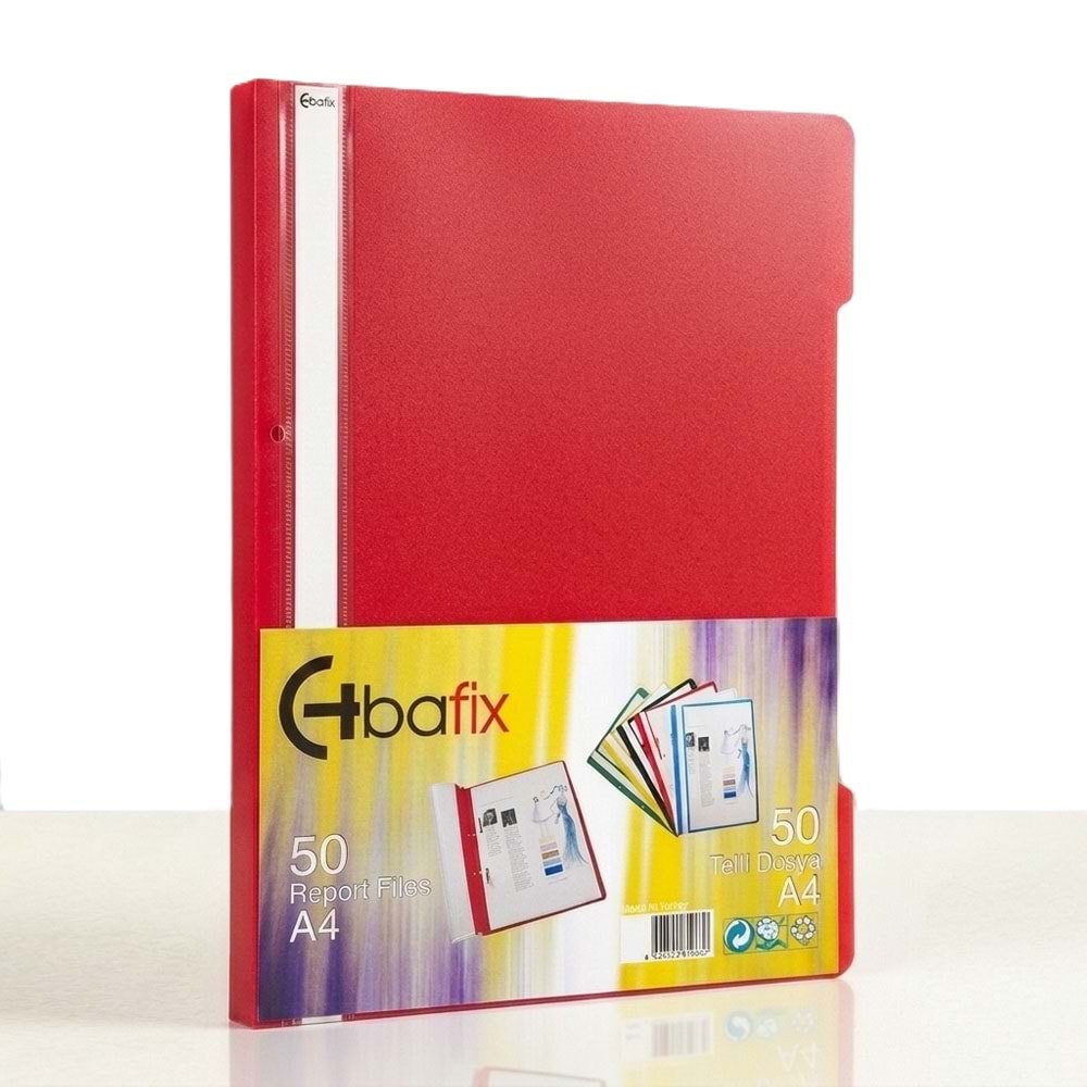 Bafix Telli Dosya Plastik XL Kırmızı A4 (1 Adet)
