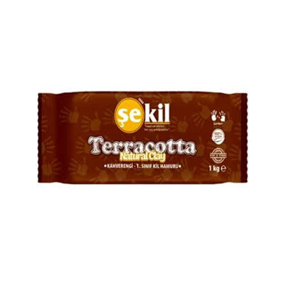 Şekil Seramik Hamuru Terracotta 1000 GR Kahverengi VK1000KHV