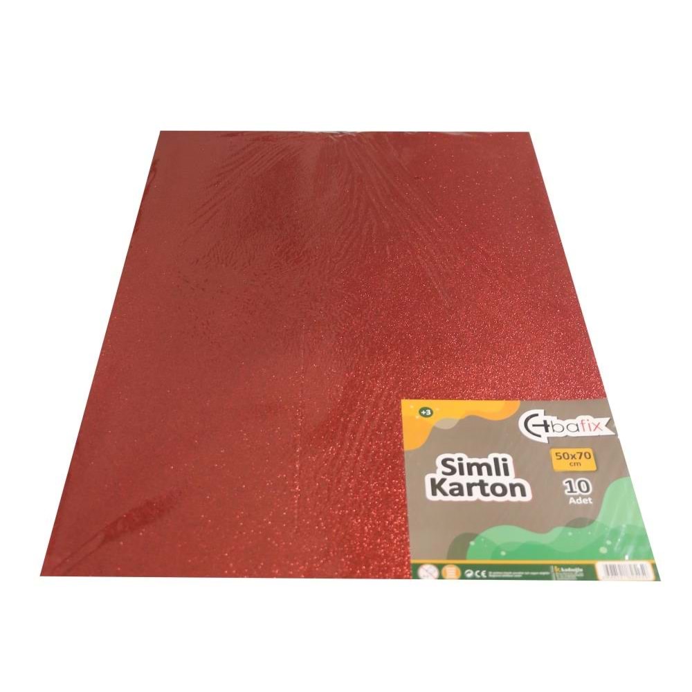 Bafix Simli Karton 50x70 Kırmızı(1 Adet)