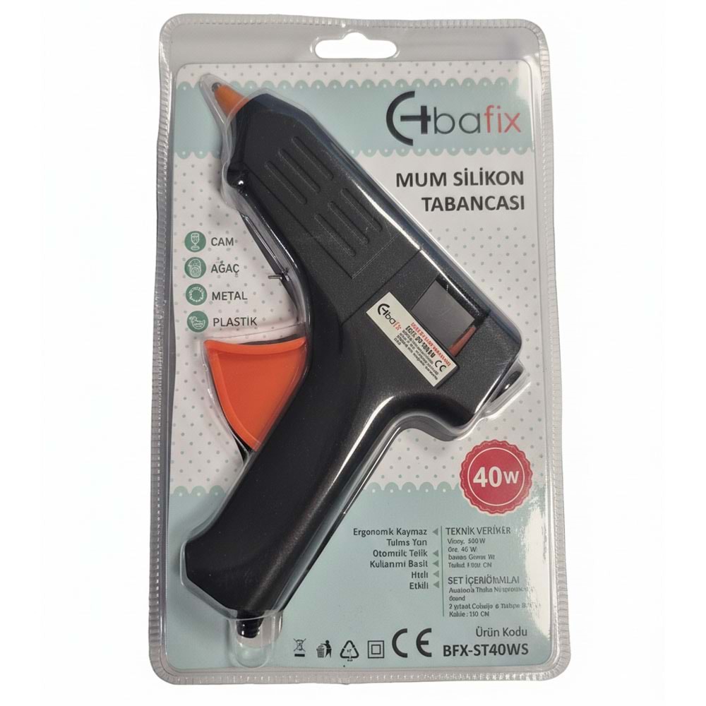 Bafix Silikon Tabancası 40W Siyah