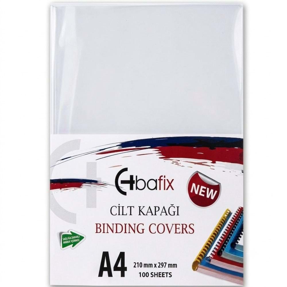 Bafix Cilt Kapağı Plastik Opak A4 160 MIC Şeffaf (1 Adet)