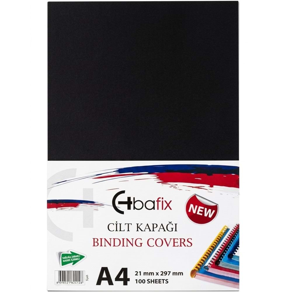 Bafix Cilt Kapağı Plastik Opak A4 160 MIC Siyah (1 Adet)