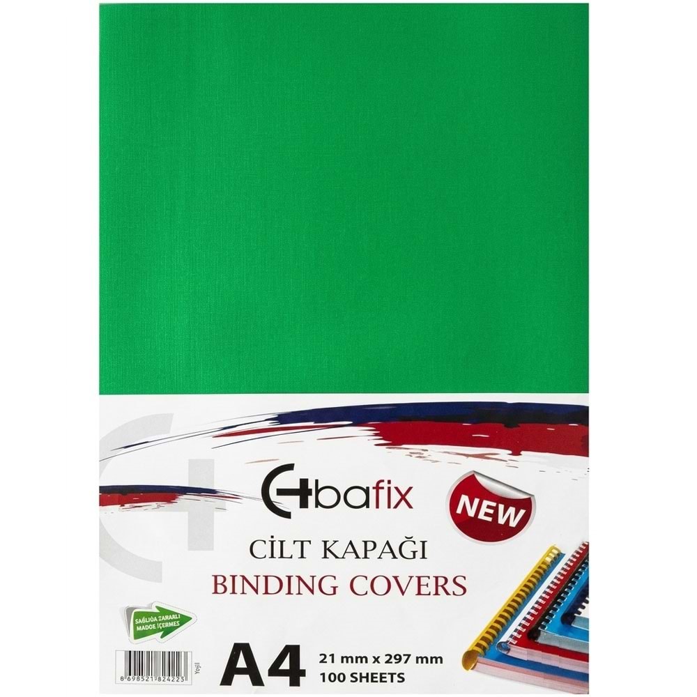 Bafix Cilt Kapağı Plastik Opak A4 160 MIC Yeşil (1 Adet)