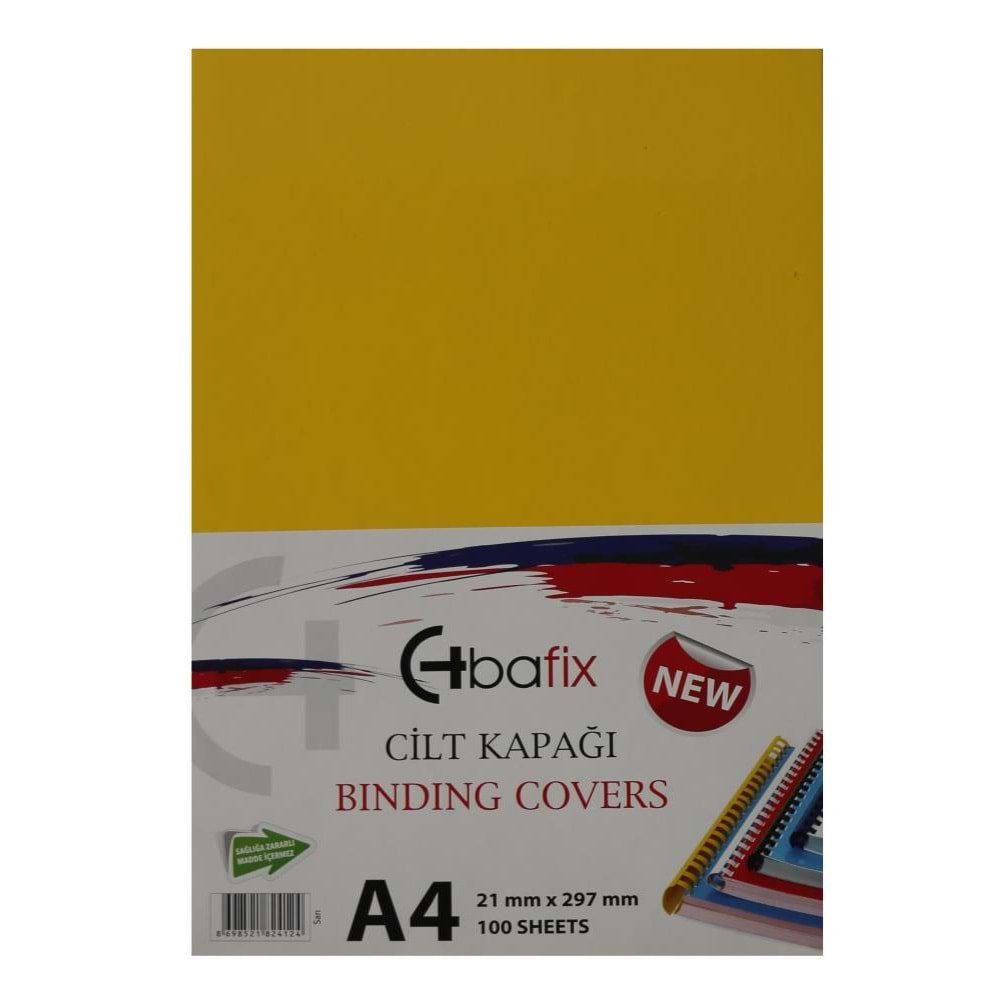 Bafix Cilt Kapağı Plastik Opak A4 160 MIC Sarı(1 Adet)