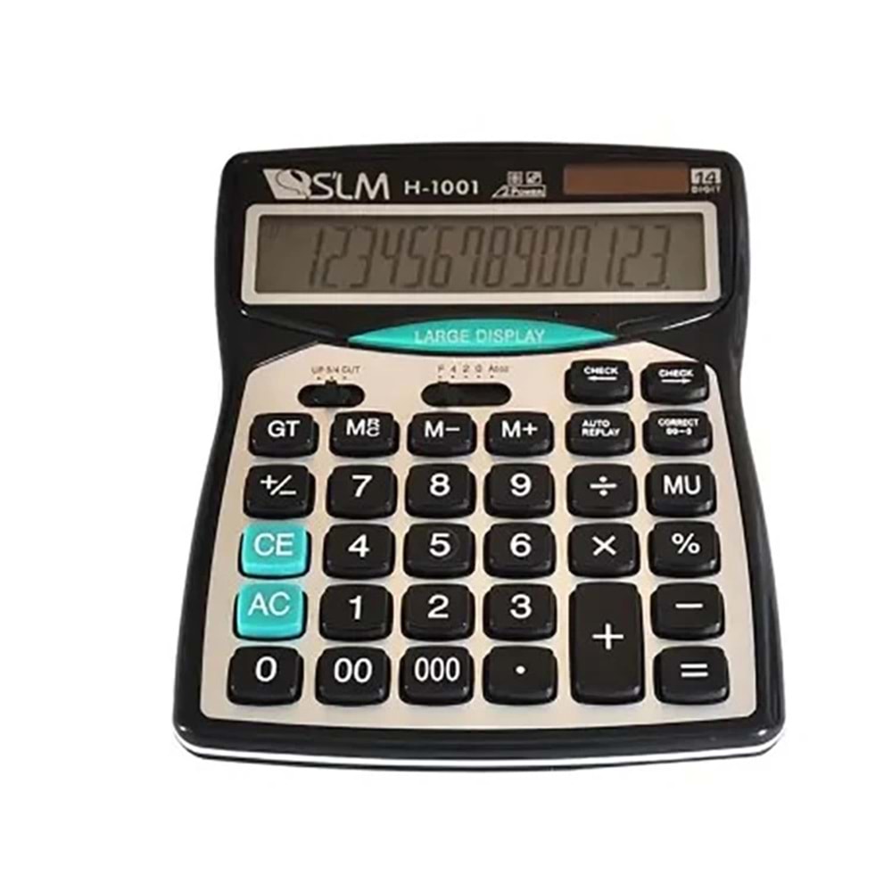 Slm Hesap Makinesi Masaüstü 14 Hane H-1001 (1 Adet)