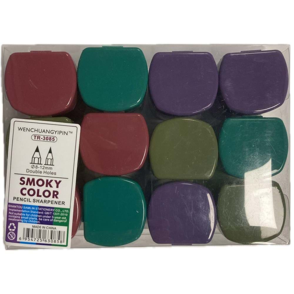 Bafix Kalemtraş Çiftli Hazneli Smoky Color TR-3085 (1 Adet)