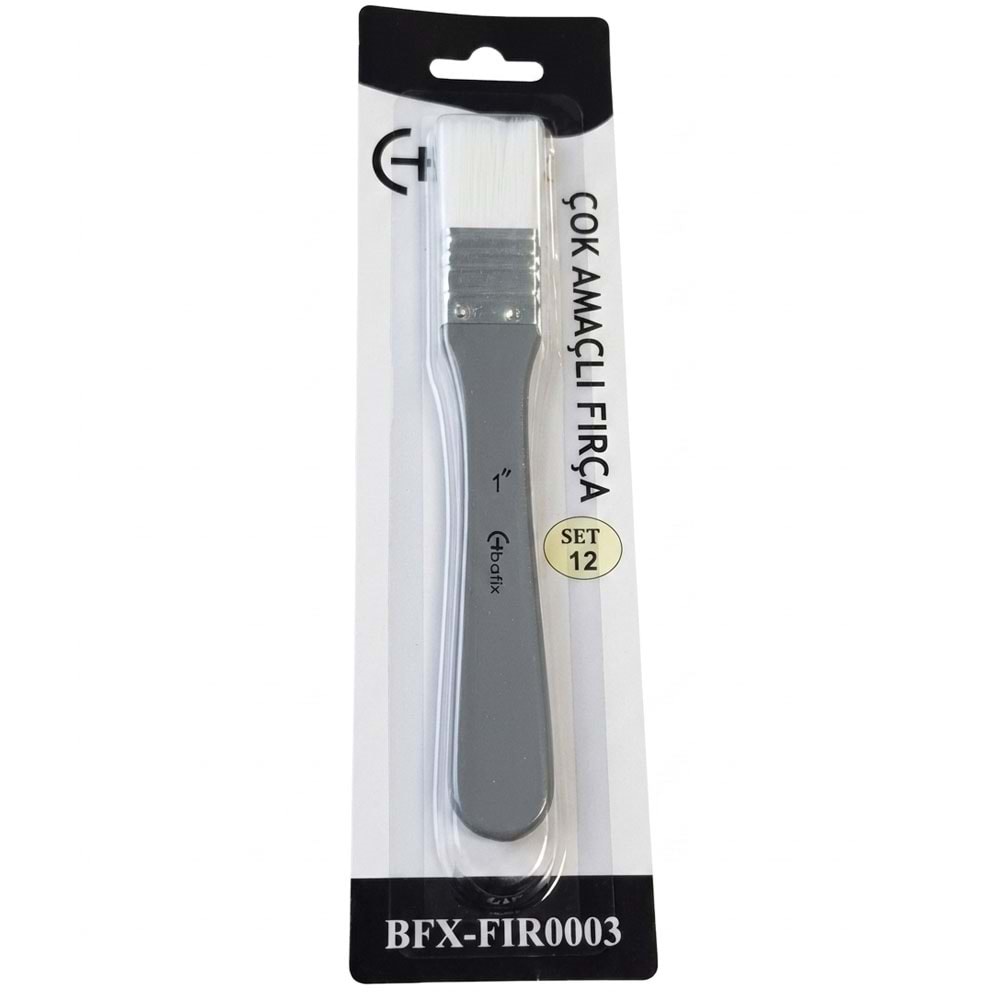 Bafix Fırça Tekli Set-12 sap gri genel kul Bfx-Fır0003