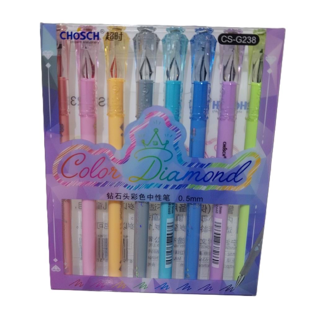 Bafix Jel Kalem Chosch 8 Renk Blister CS-G238