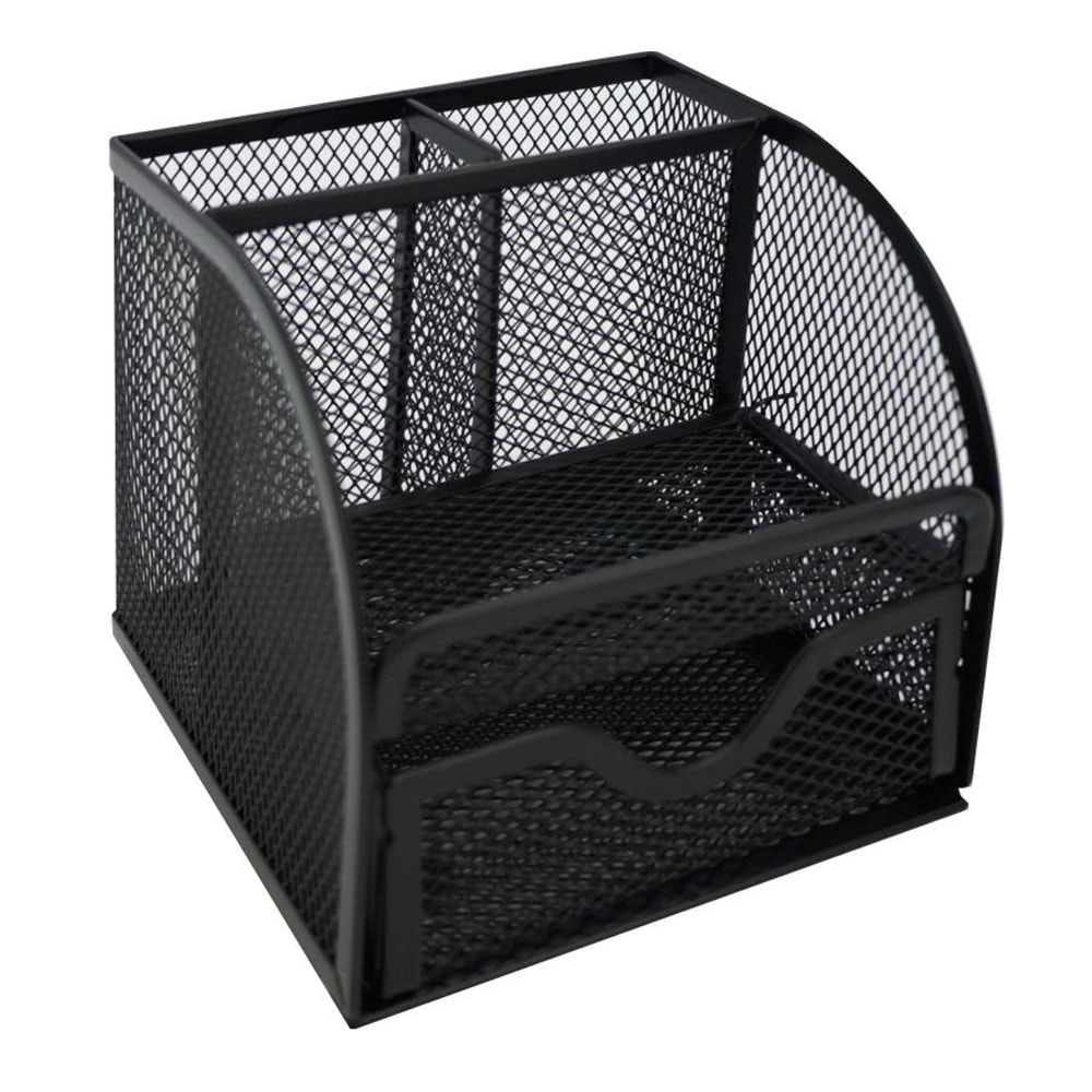 Bafix Masaüstü Kalemlik 4 Lü Metal Siyah mmk9061s