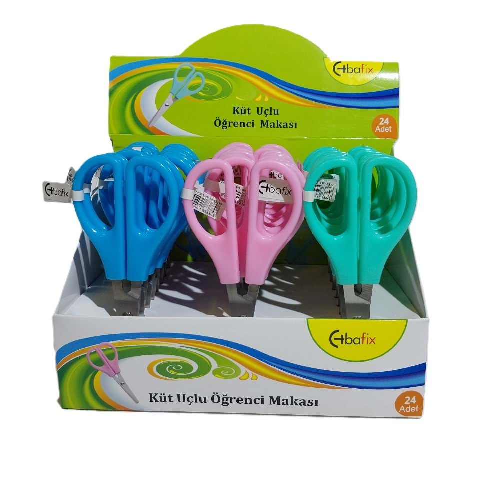 Bafix Okul Makası Küt Uçlu 13,5 Cm BFX-SA3450 (1 Adet)