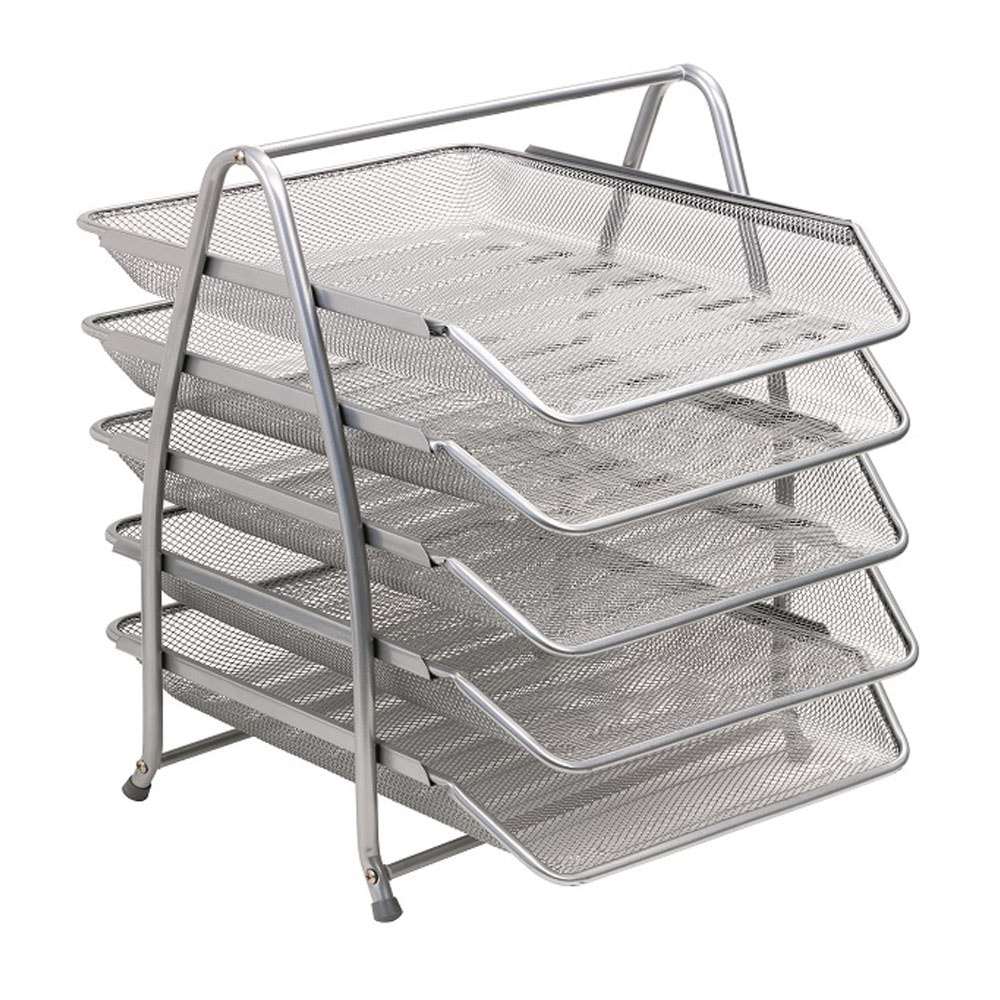 Bafix Evrak Rafı Metal Perforeli 5 Li Gri BFX-MER9207G