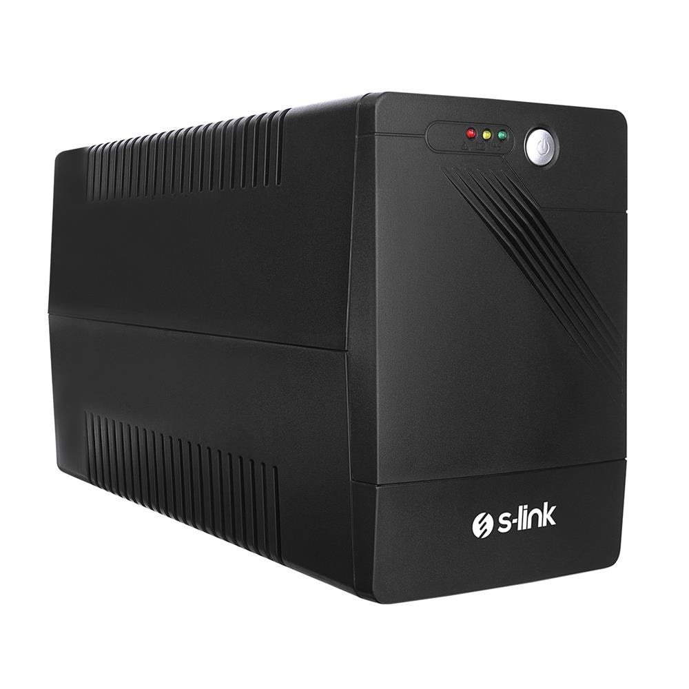 S-link MIGHT U200 2000VA UPS 12V9Ah-2 1200W Siyah Line-Interactive Kesintisiz UPS Güç Kaynağı