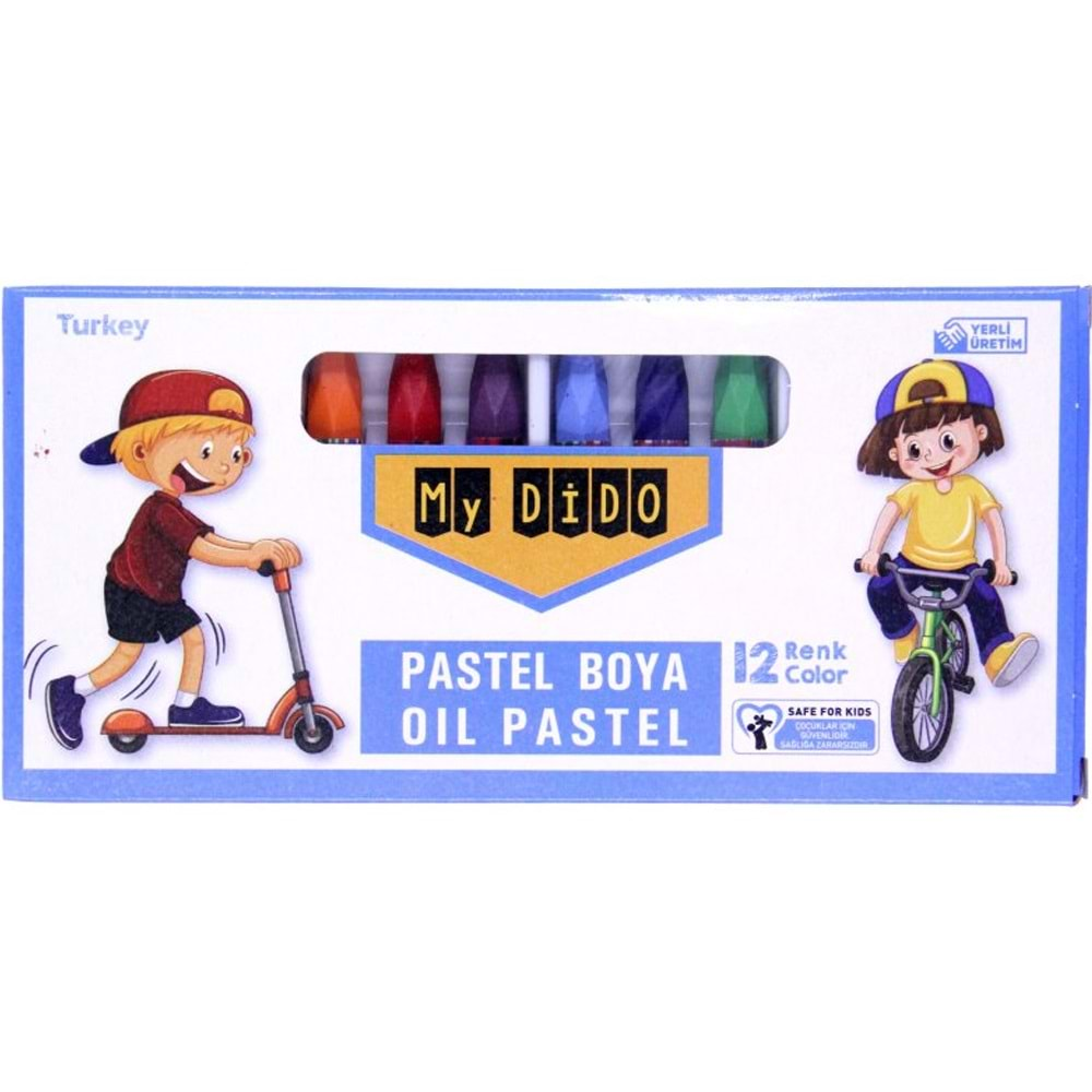 My Dido Pastel Boya Karton Kutu Köşeli 12 Renk MY622