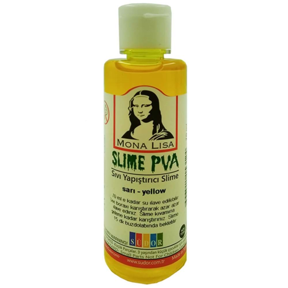 Mona Lisa Sıvı Yapıştırıcı Slime 70 ML Sarı SL01-2 (1 Adet)