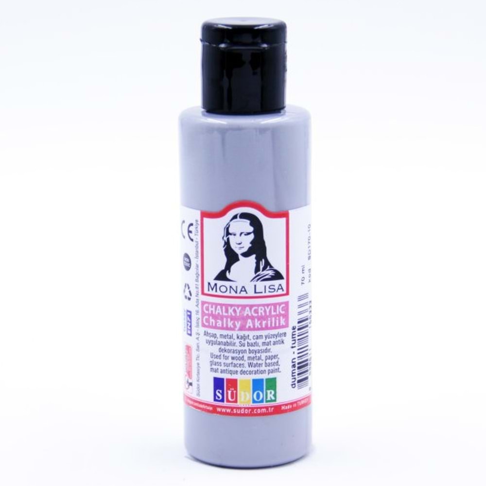 Mona Lisa Akrilik Boya Chalky 70 ML Duman (Füme) SD170-10(1 Adet)