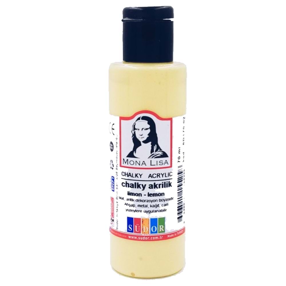 Mona Lisa Akrilik Boya Chalky 70 ML Limon SD170-02(1 Adet)