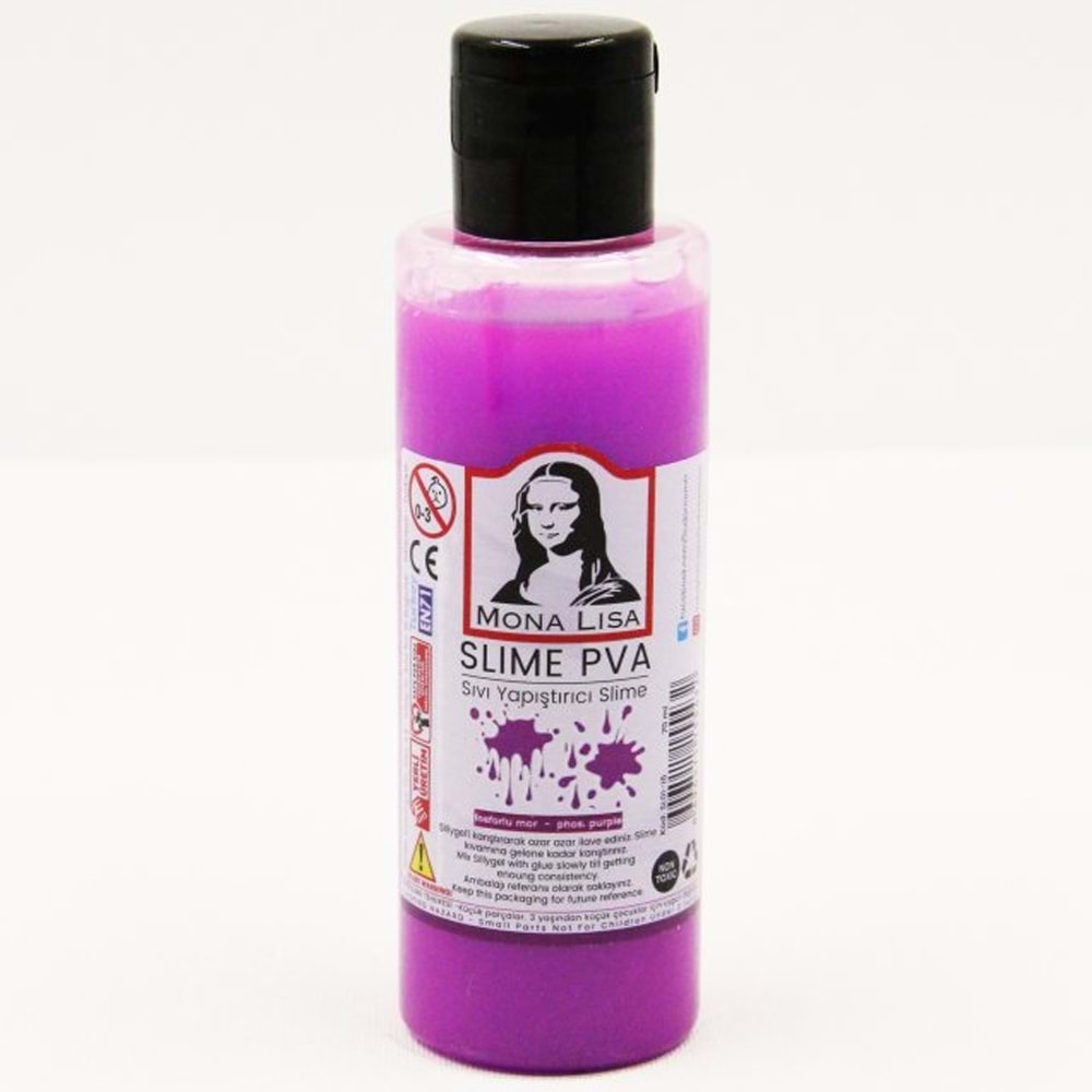 Mona Lisa Sıvı Yapıştırıcı Slime 70 Ml Fosforlu Mor Sl01-16 (1 Adet)