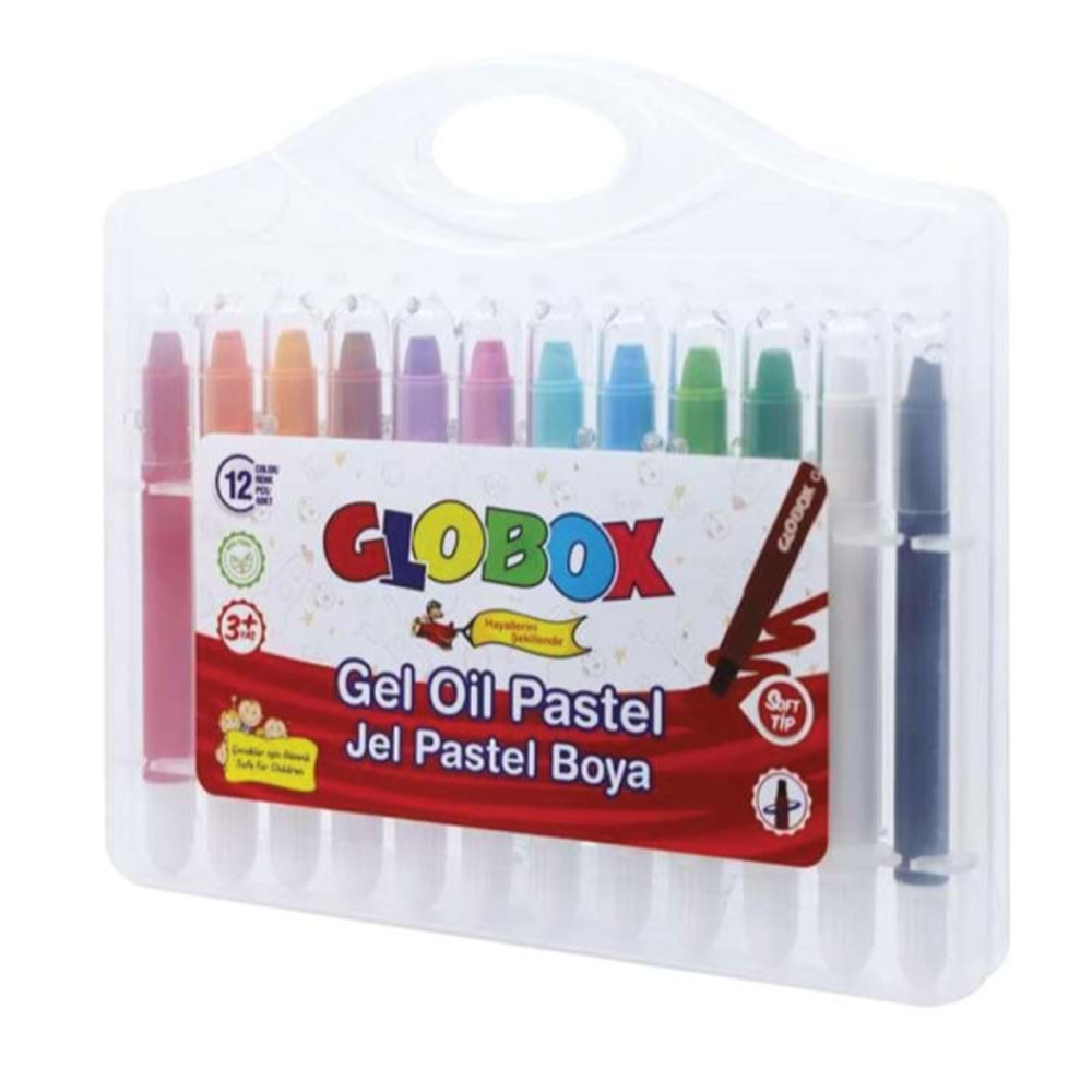 Globox Çevirmeli Jel Pastel Boya 12 Li 3259