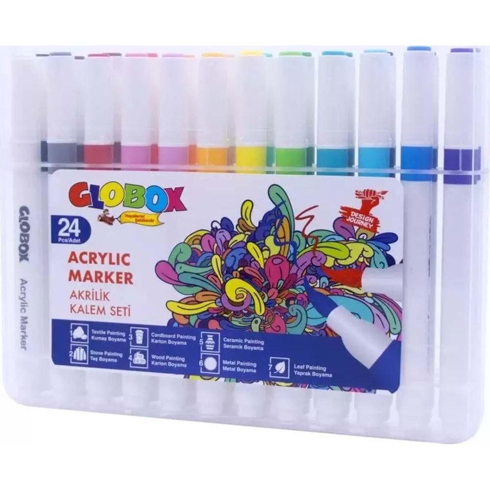 Globox Akrilik Kalem Seti 24 Lü 3686