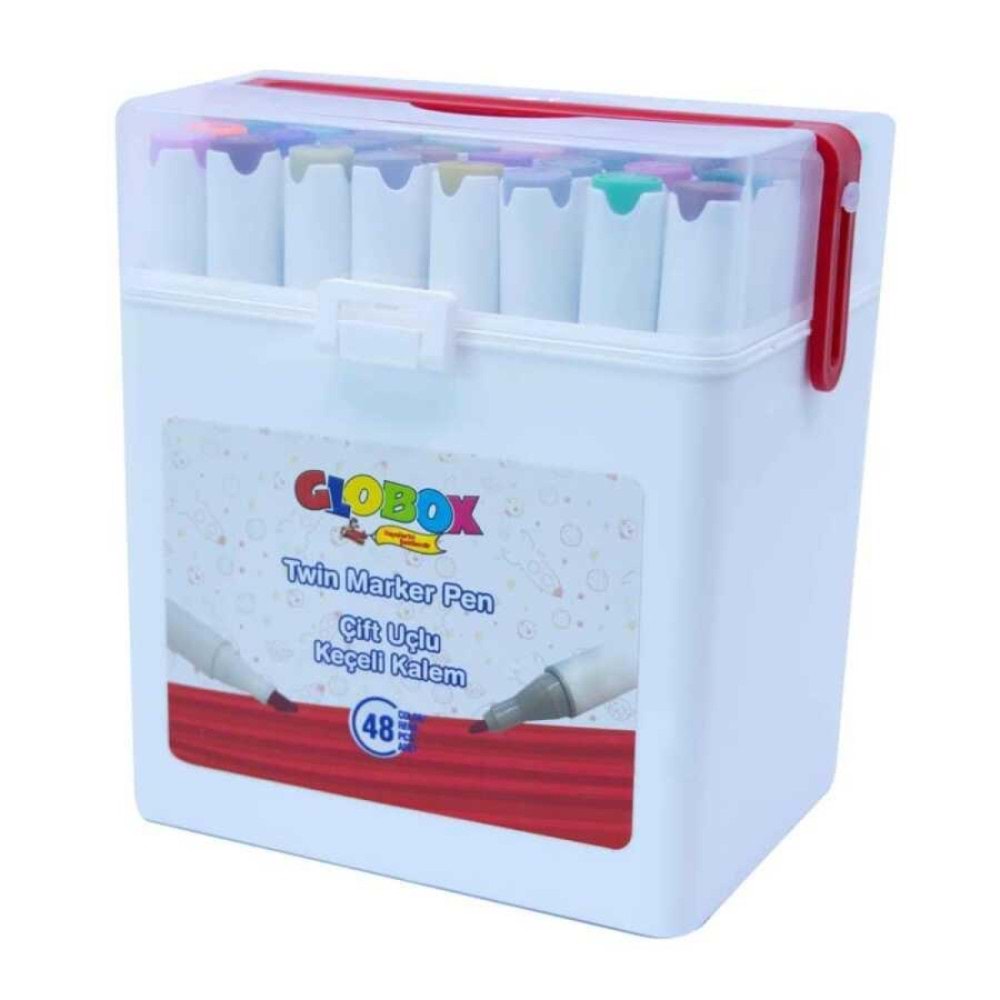 Globox Keçeli Kalem Çift Uçlu 48 Li 3684