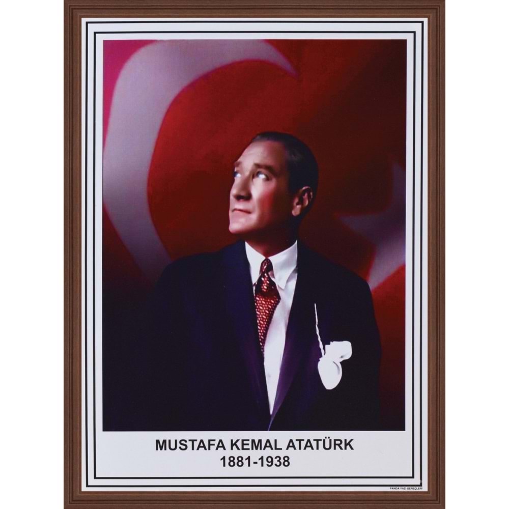 Panda Atatürk Posteri Mdf Çerçeveli 50x70
