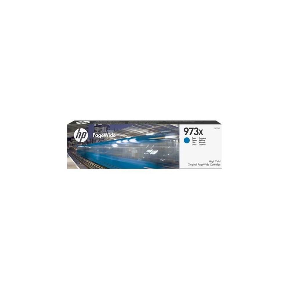 HP 973X Cyan Mavi Yüksek Kapasite Pagewide Kartuş F6T81AE