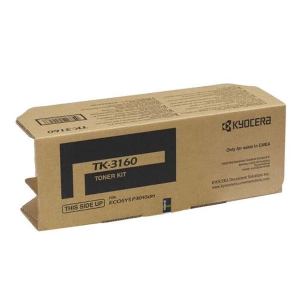 Kyocera TK-3160 Orjinal Fotokopi Toneri Ecosys M3145dn-3645dn P3045-3055-3060-3065 12.500 Sayfa