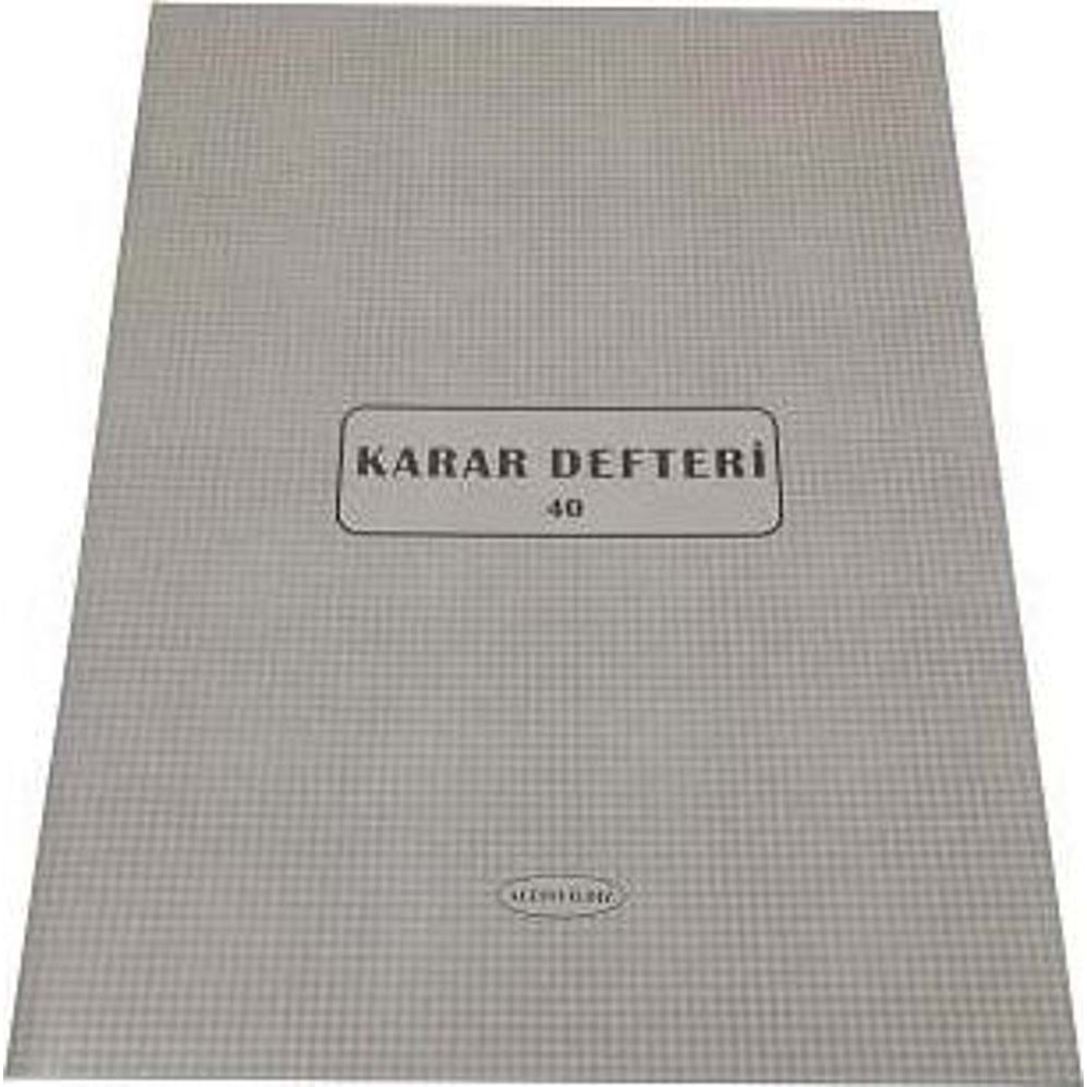 Altınyıldız Karar Defteri Karton Kapak 40 Yaprak (1 Adet)