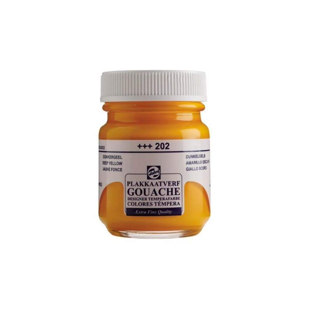Talens Guaj Boya 16 ML Deep Sarı (Koyu Sarı) 202 (1 Adet)