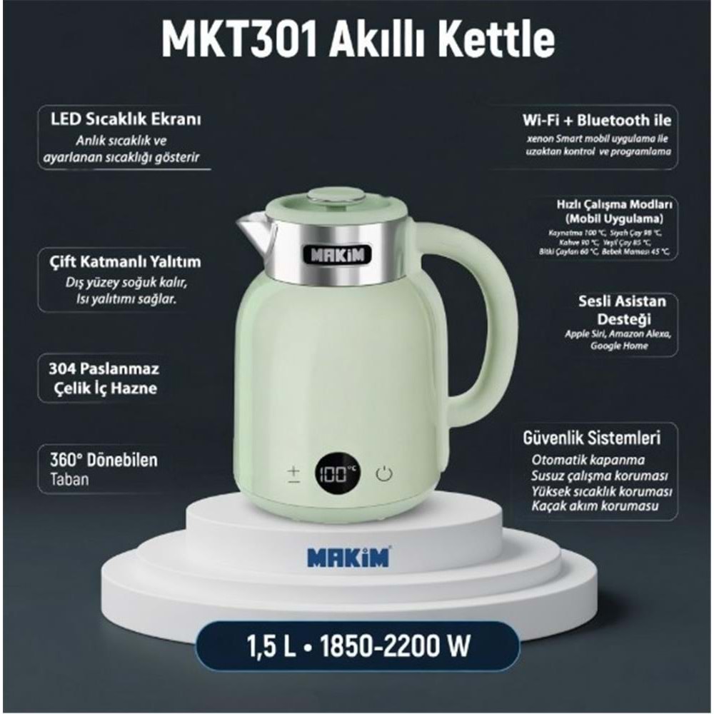 Makim MKT301 AKILLI YEŞİL KETTLE