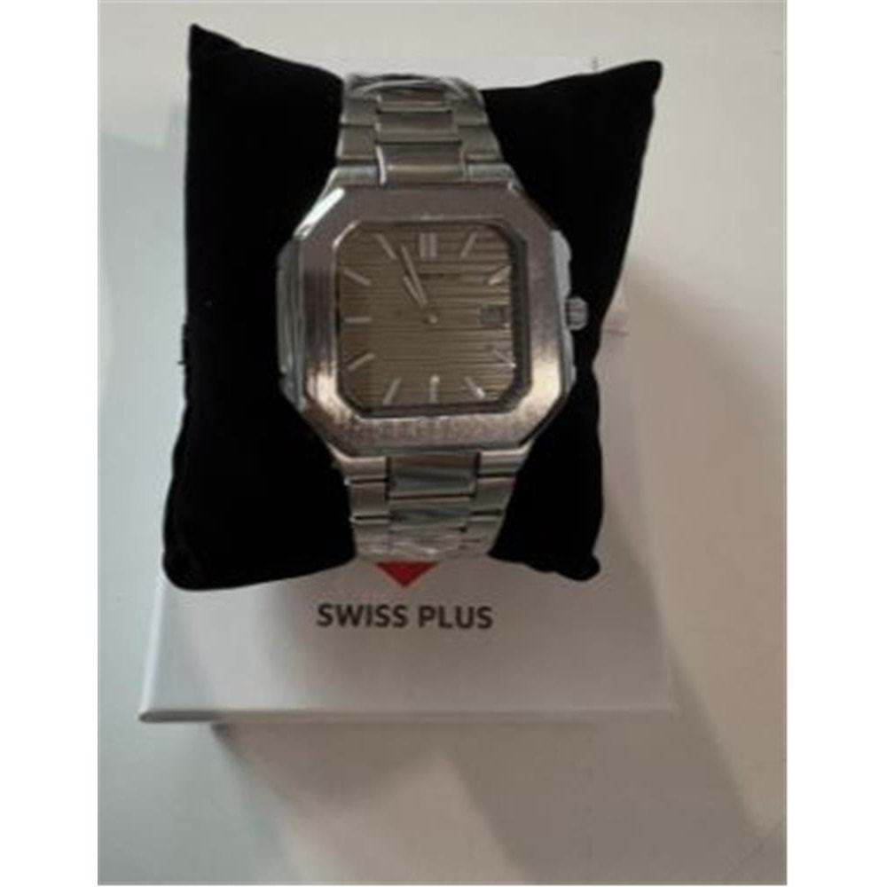 Swiss Plus Man Watch Premium Seri Model-6 RS23146 Beige-Silver(Kol Saati)