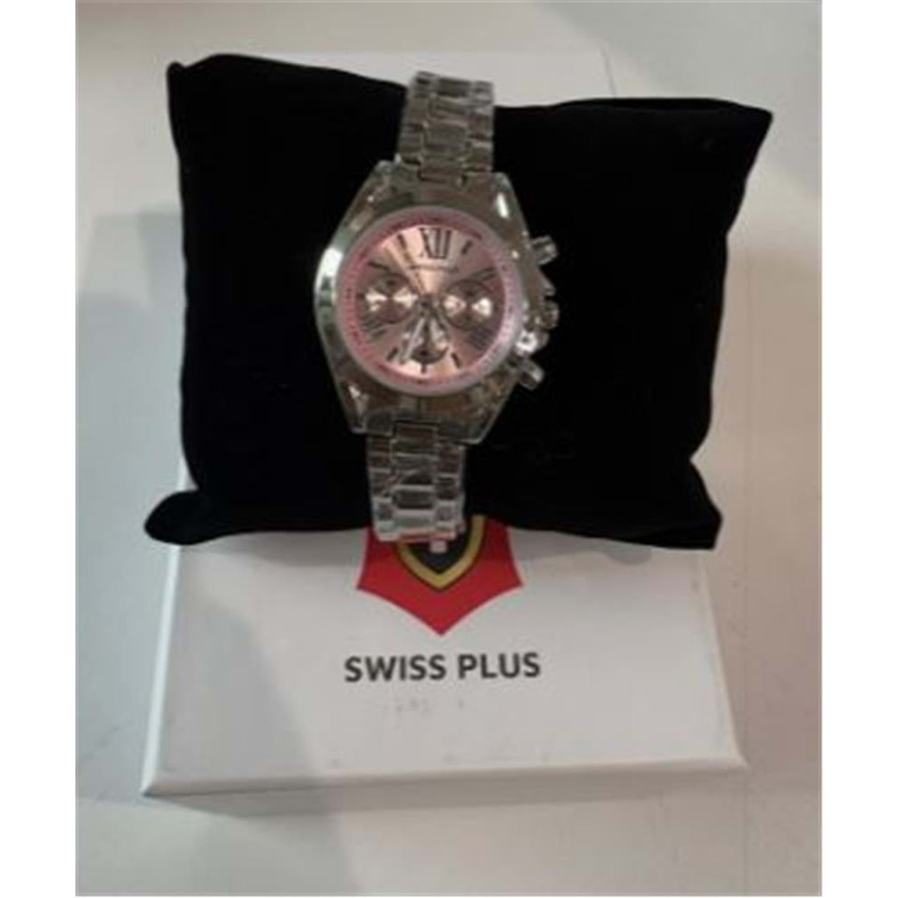 Swiss Plus Woman Watch Model-2 ST0730ABL Pink-Silver(Kol Saati)