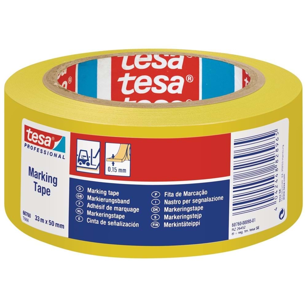 Tesa İkaz Bandı Yer İşaretleme Sarı 33x50 60760-00095-15