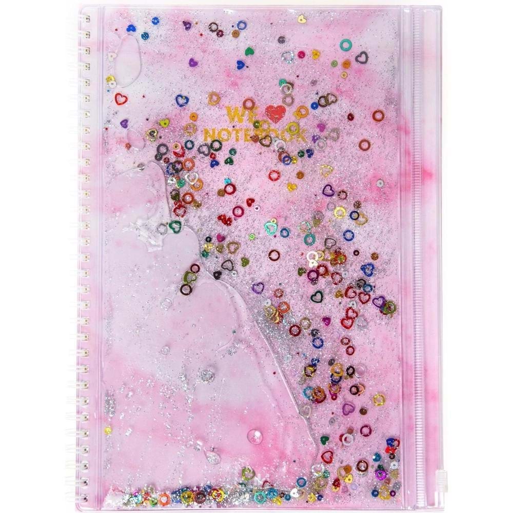 Vuki Sulu Çantalı Defter Orta Boy Pembe Mermer VK-0086F