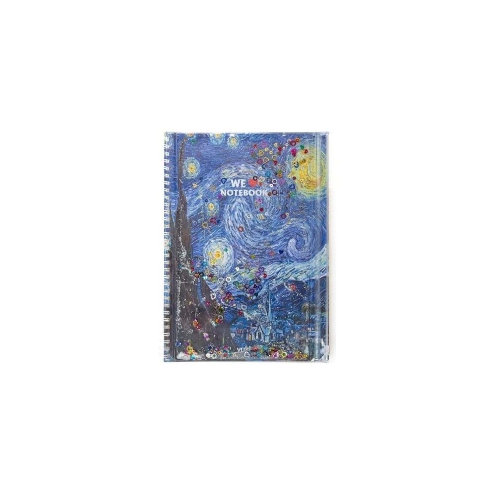 Vuki Sulu Çantalı Defter Orta Boy Galaxy 1/S VK-0086H