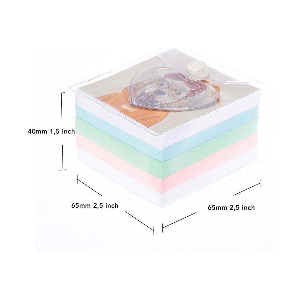 Vuki Küp Bloknot Simli Sulu 6,3x6,3 Cm Köpek VK-0111-7