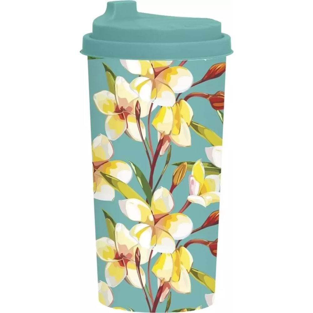 Herevin Desenli Kahve Bardağı-Çiçek 470 CC 161920-012