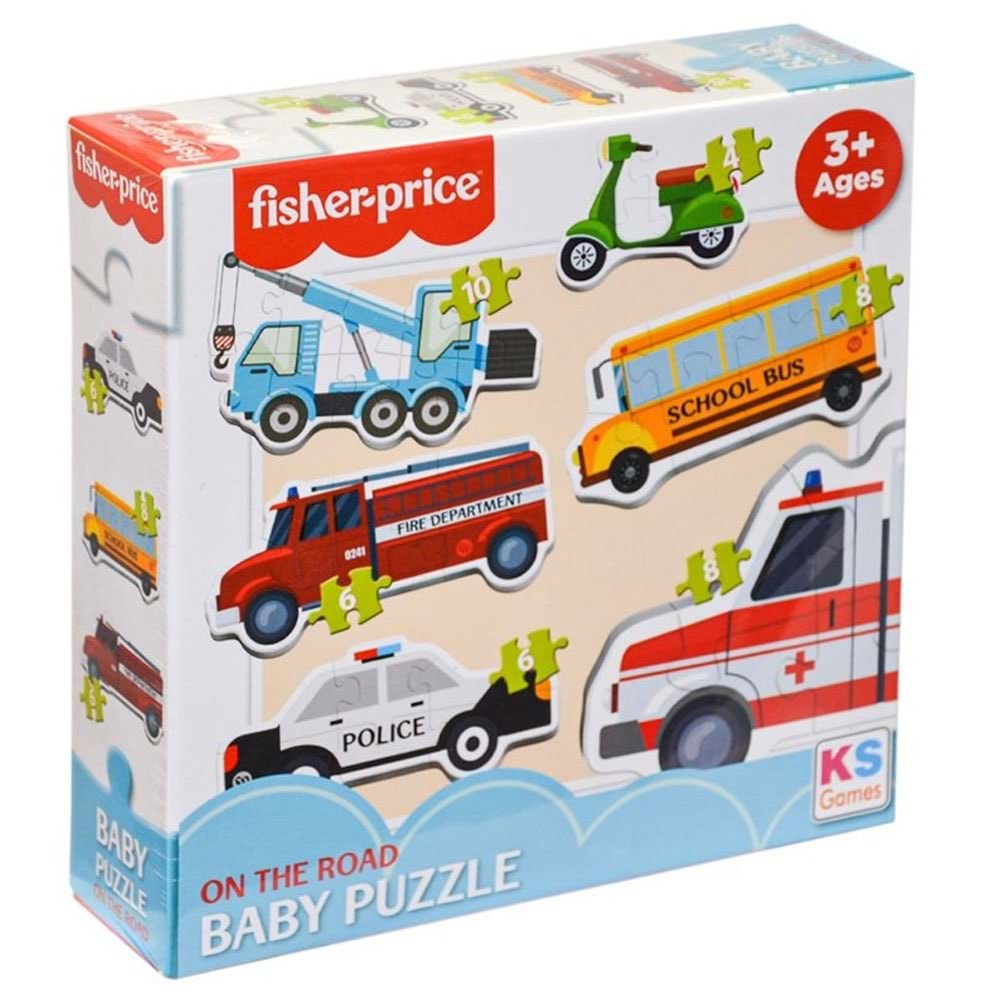 Ks Games Puzzle Fisher-Price Baby Puzzle On The Road Fp 13414