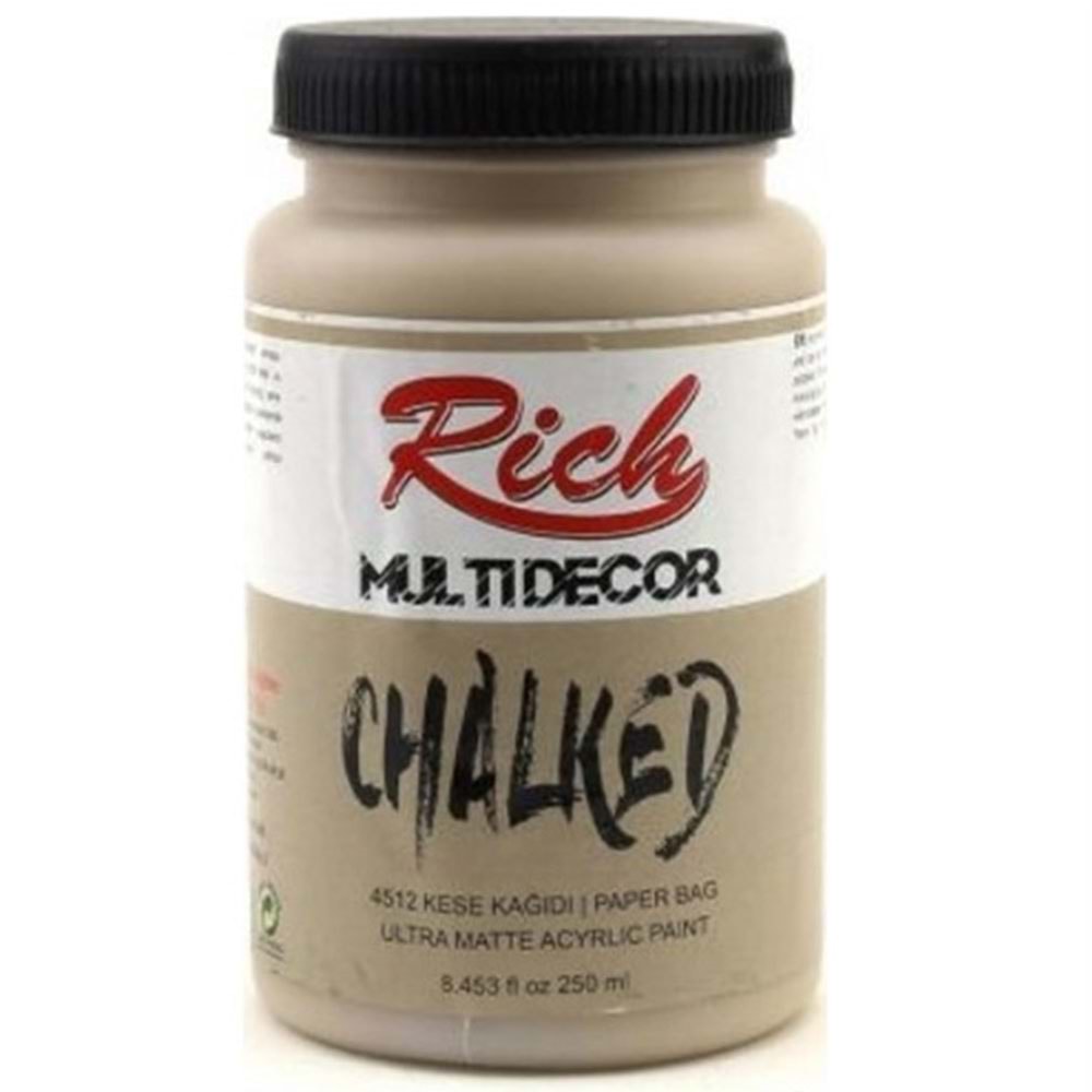 Rich Akrilik Boya Multi Decor Chalked 250 CC Kese Kağıdı 4512