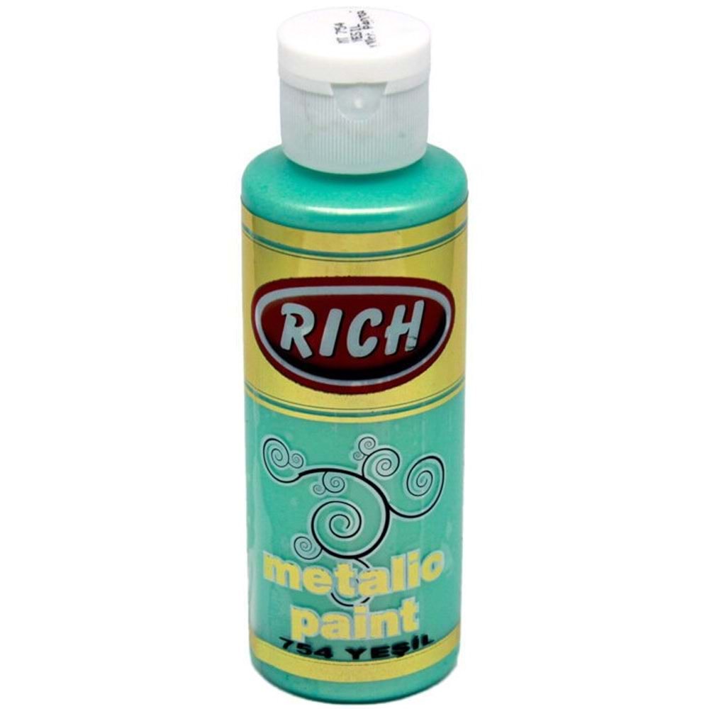 Rich Akrilik Boya Metalik Boya 120 CC Yeşil 0754