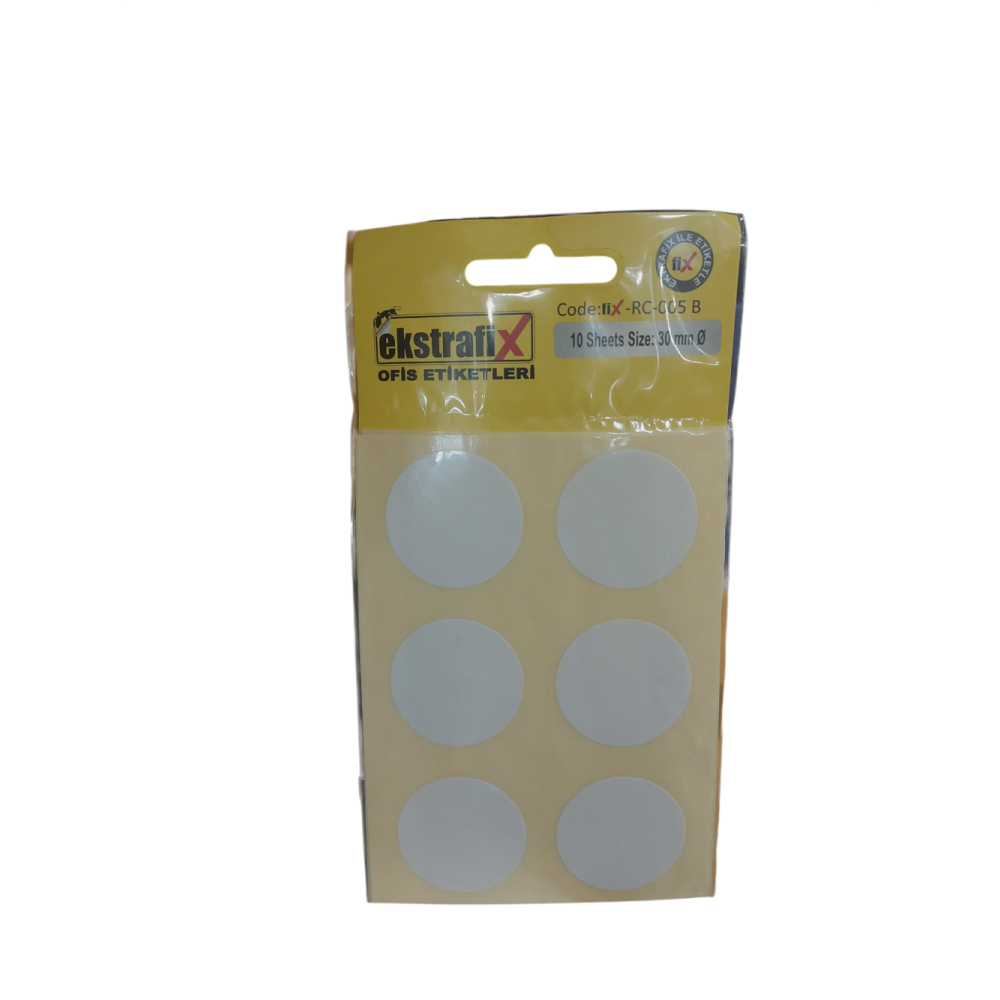 Ekstrafix Ofis Etiketi 20 MM Beyaz RC-003 B (1 Adet)