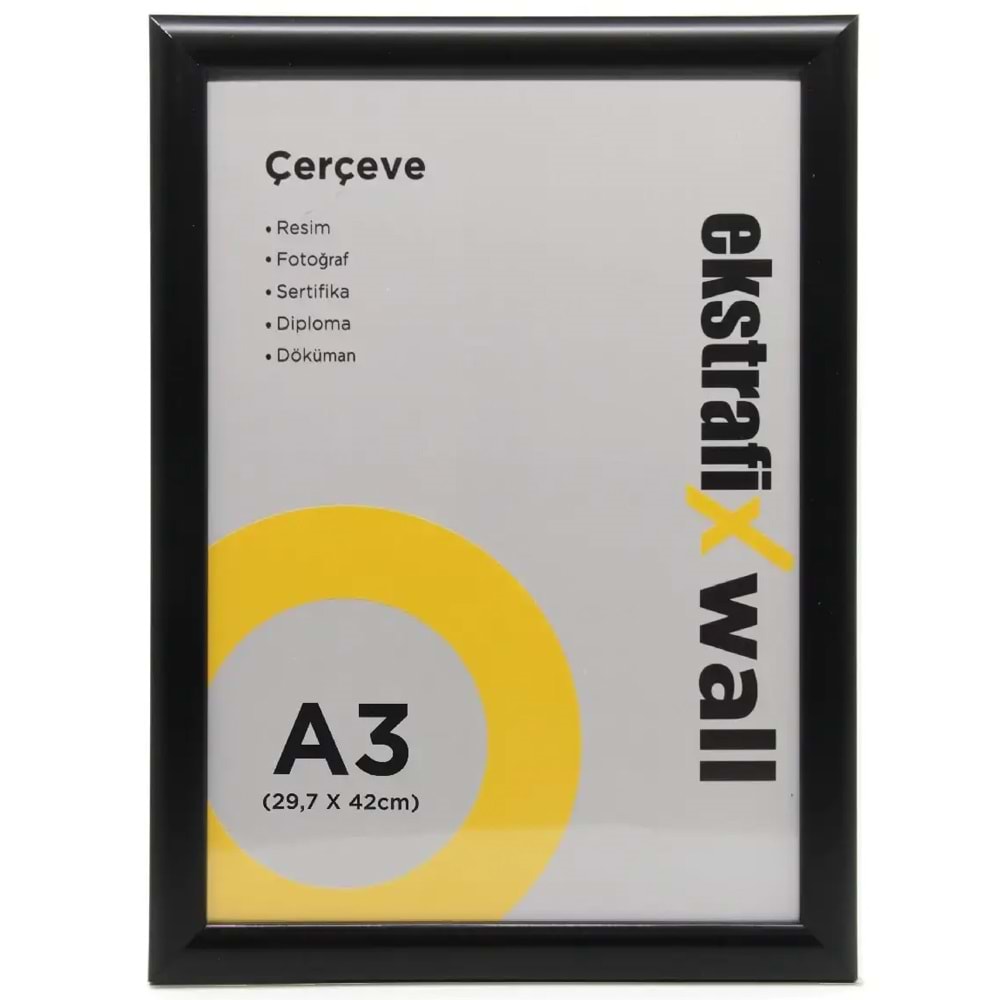 Ekstrafix Çerçeve A3 22 Lik Siyah Fix-çs06