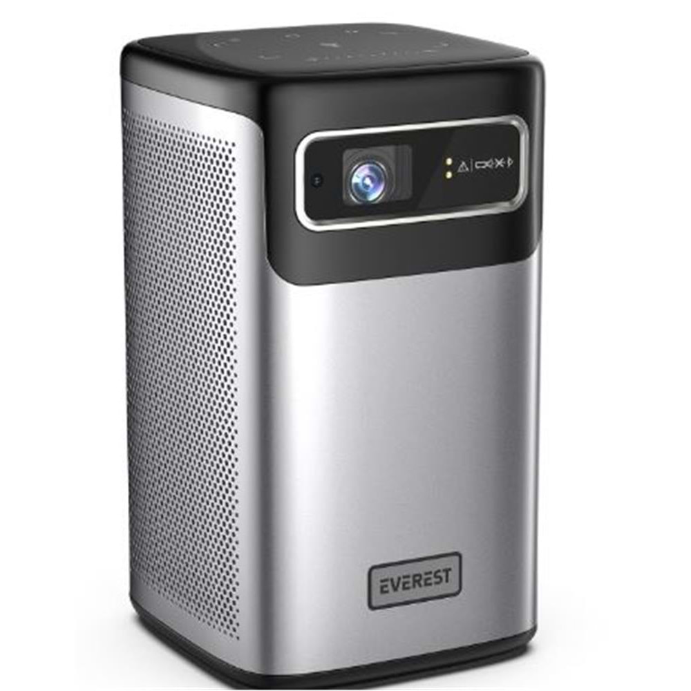 Everest PJ-DLP21 Gri 8000mAh Odaklamalı 960-540 4K 5400 Lümen Android 9.0 Dokunmatik DLP Projeksiyon