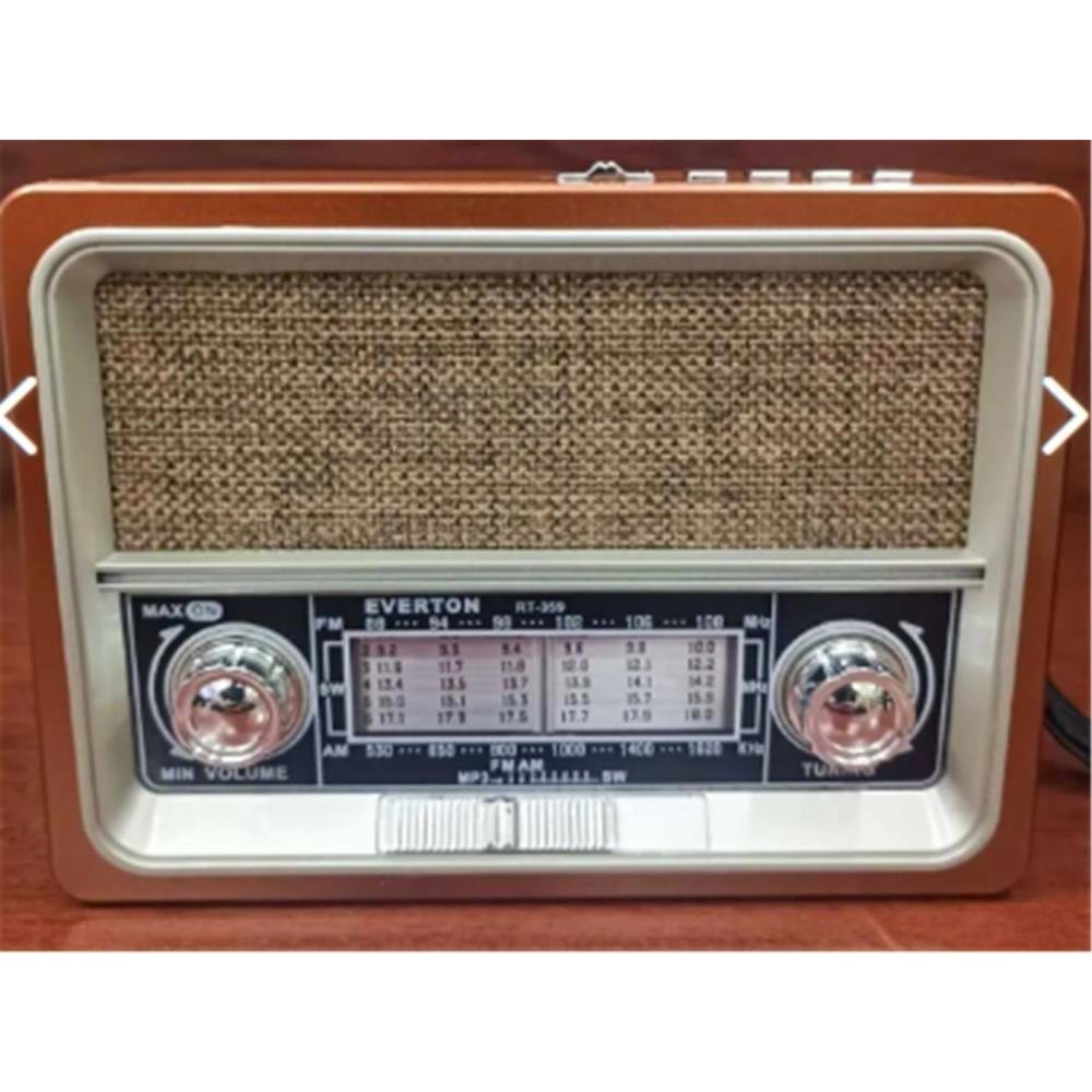 Everton RT-359 Fm-Am-Sw-Usb&Tf Player Güneş Enerjili Nostaljik Radyo