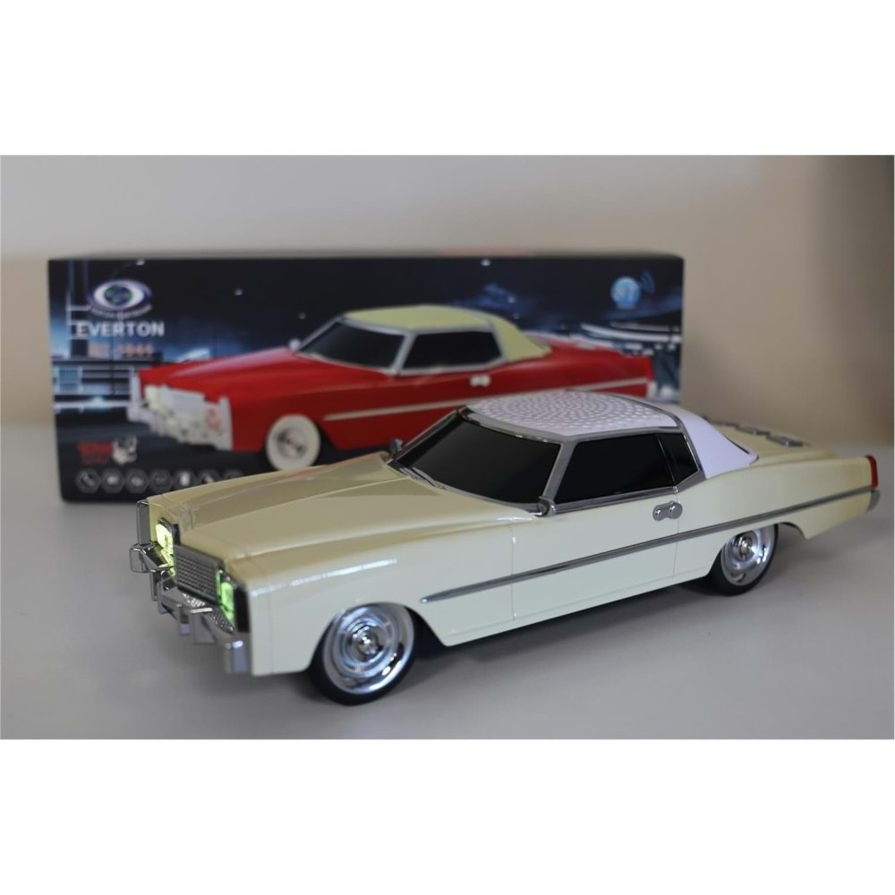 EVERTON RT-1941 Bej Arabalı Bluetooth Fm-Usb-Tf-Aux Şarjlı Nostaljik Radyo