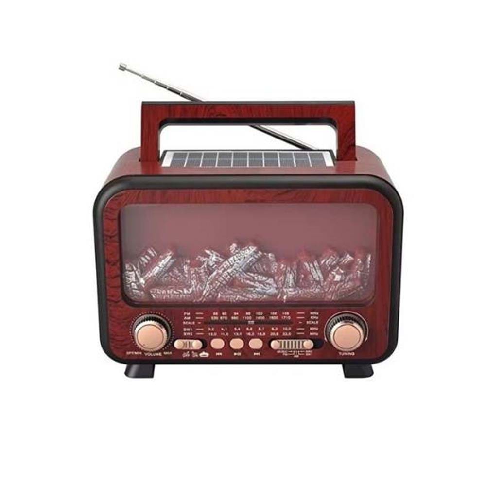 Everton Rt-754 Bluetooth Fm-Usb-Tf-Aux Şarjlı Nostaljik Radyo (Solar Panel)