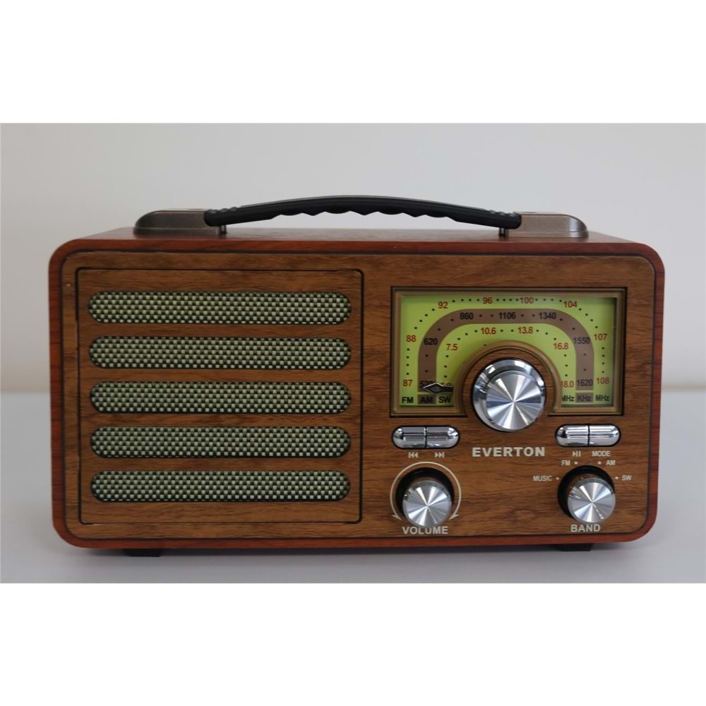 Everton Rt-755 Bluetooth Fm-Usb-Tf-Aux Şarjlı Nostaljik Radyo