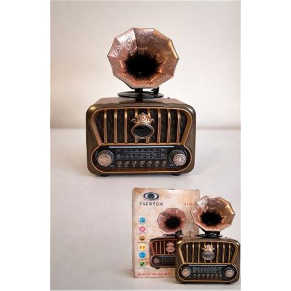 Everton RT-605 Şarjlı, Nostaljik Radyo( Bluetooth-USB-SD-FM)