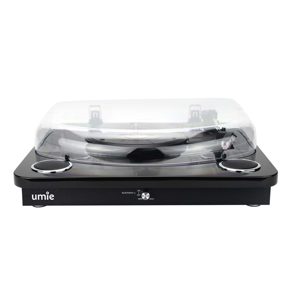 UMİE Bemol Siyah Piano Kaplama 10W BT İN, BT OUT, RCA, USB Özellikli Nostaljik Pikap